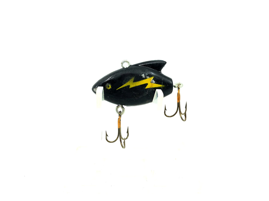 Imitation Heddon Sonic Lure, Black with Yellow Bolt Color