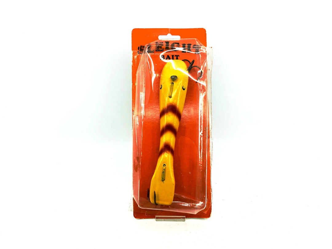 Sleight Bait Grandpa Jr., Yellow with Red Ribs Musky Lure New on Card