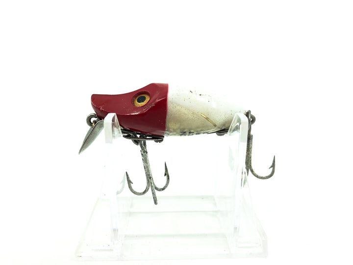 Heddon Midget River Runt Spook 9010, RH Red Head White Body