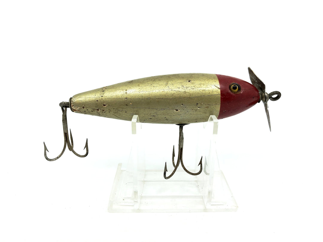 Shur-Strike Style C Surface Bait, #05 Aluminum Body/Red Head Color