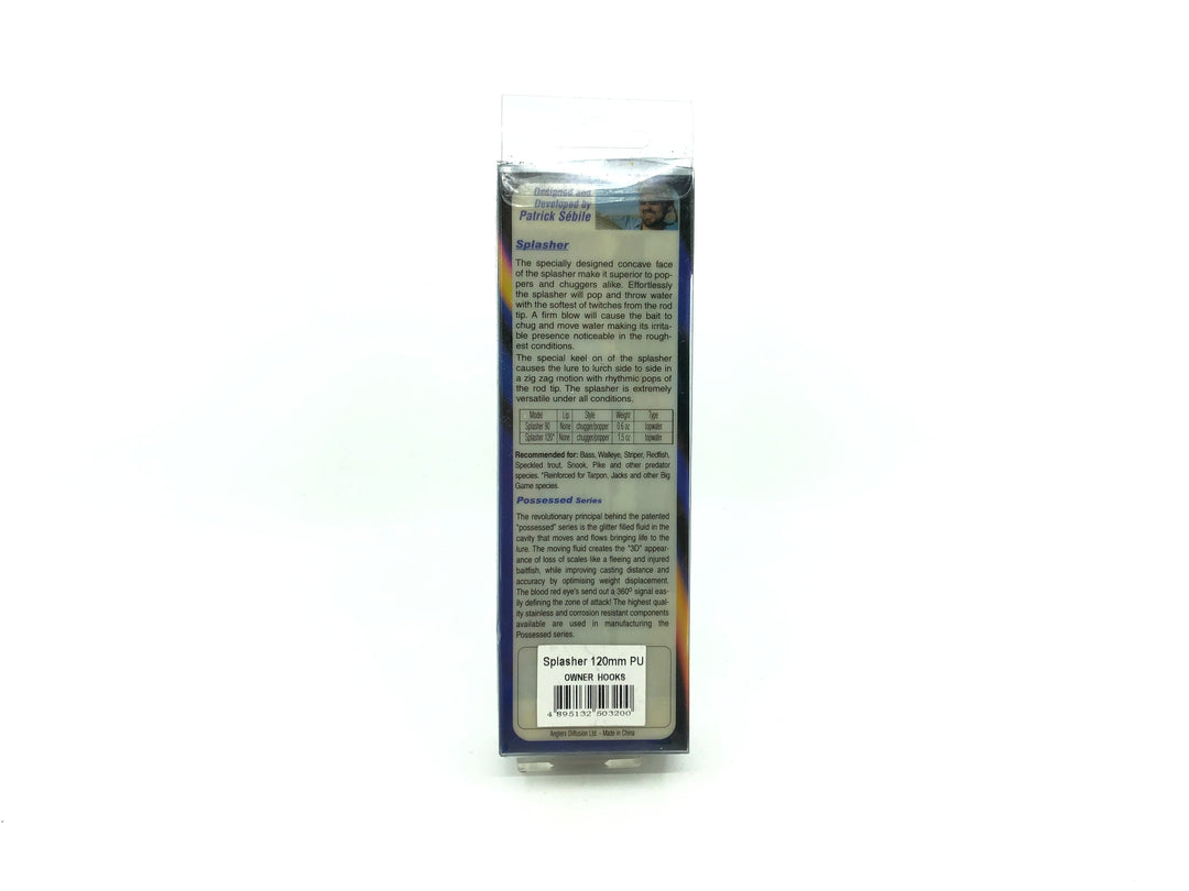 Sebile Mini Lure Series, Splasher 120, Clear/Chartreuse Back Color in Box