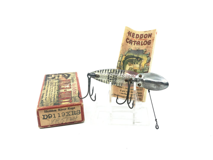 Heddon River Runt Spook Scoop Lip Go-Deeper D9119XRS Silver Minnow Color w/ Box & Catalog