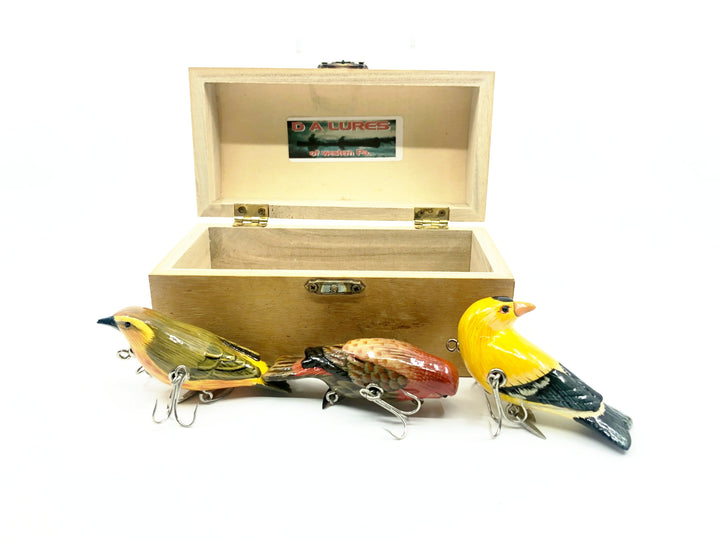 D.A Lures of Western Pennsylvania, Finch Bird Trio Contemporary Lure with Box