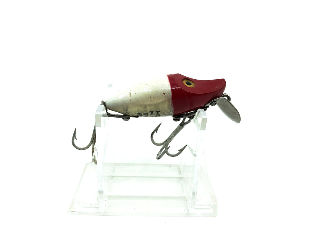Heddon Midget River Runt Spook 9010, RH Red Head White Body