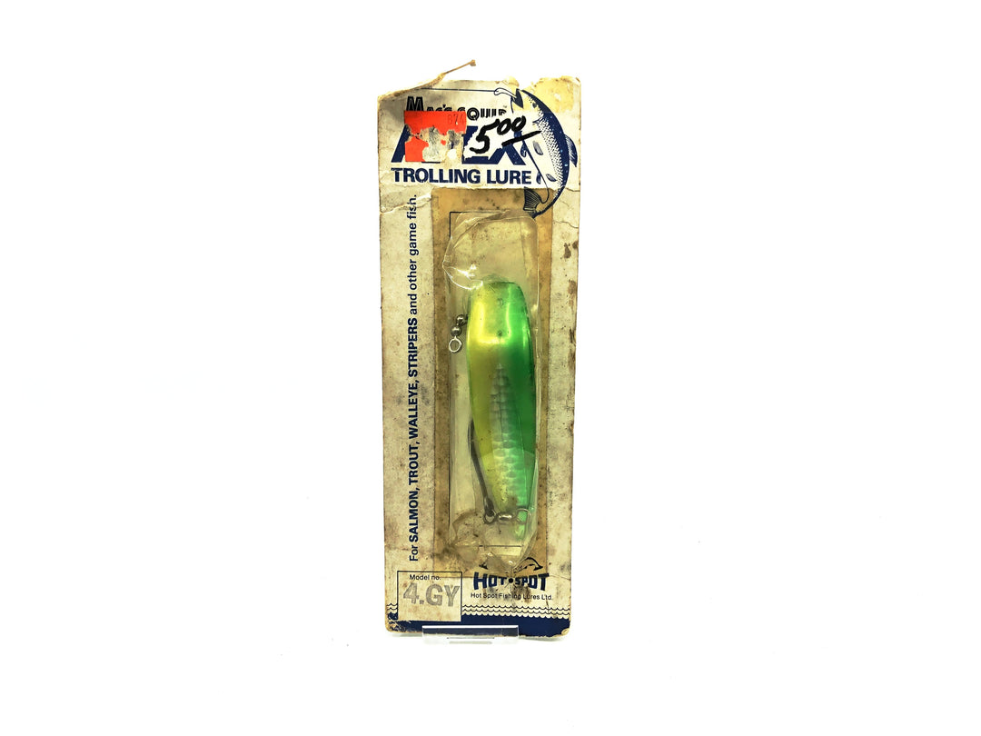 Mac's Squid Apex Trolling Lure, Green/Silver Prism Color on Card