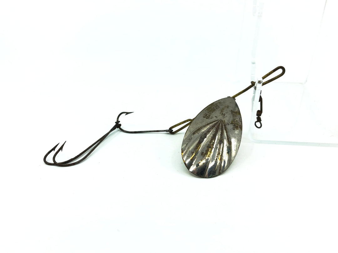 GM Skinner #8 Vintage Spinner Fishing Lure Clayton NY, Triple Hook Rig