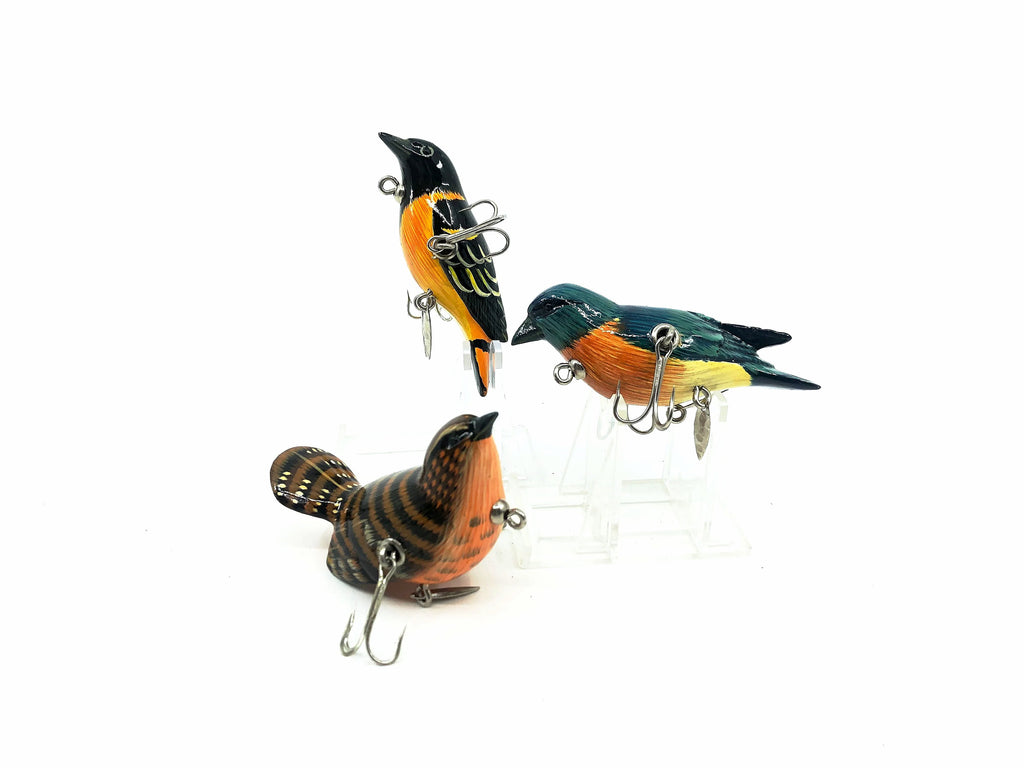 D.A Lures of Western Pennsylvania, Cedar Wood Birds Series, Bird Trio