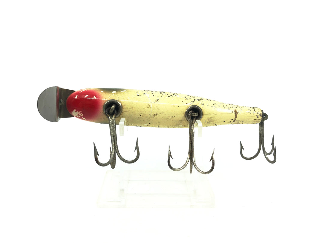 Creek Chub 700 Pikie, 718 Silver Flash Color - Vintage Wooden Version with glass eyes & Military Stencil