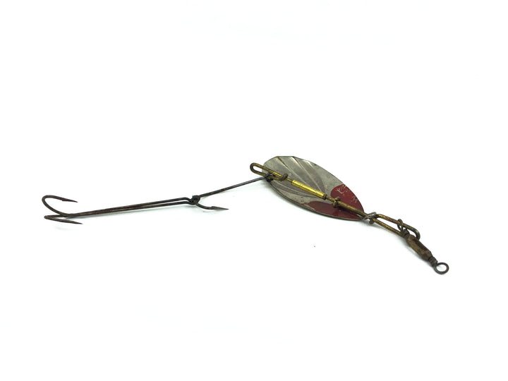 GM Skinner #8 Vintage Spinner Fishing Lure Clayton NY, Triple Hook Rig