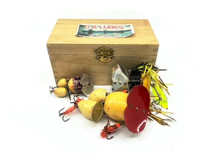 D.A Lures of Western Pennsylvania, Frog Waddle Bait Trio Lures with Box