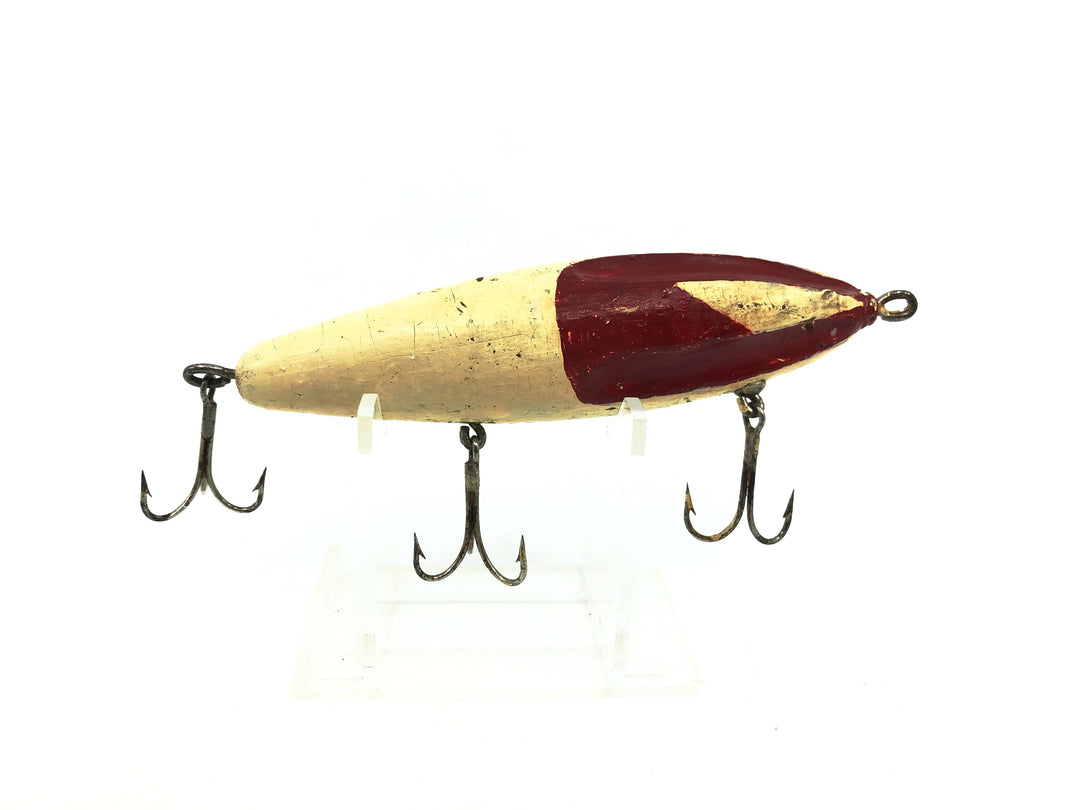 Wilson Fluted Wobbler, White/Repainted Red Color