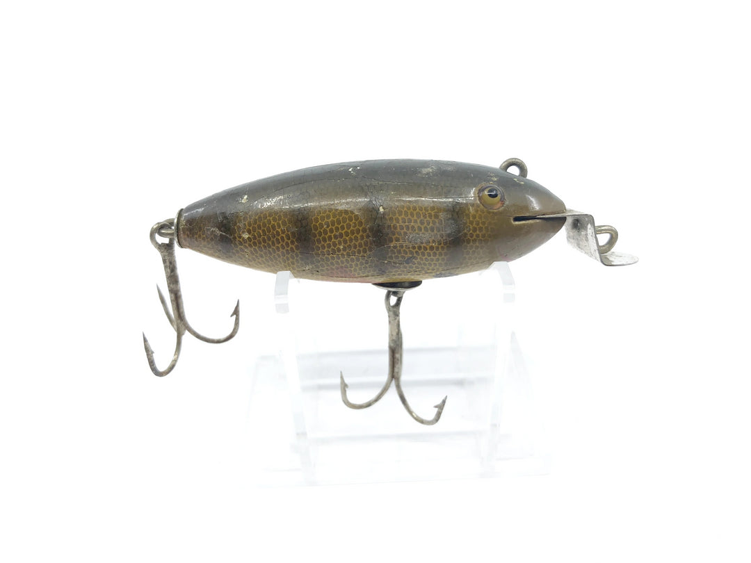Early Vintage Creek Chub Baby Wiggler 201 Early Perch Scale Color 1917 - 1924 - Tough