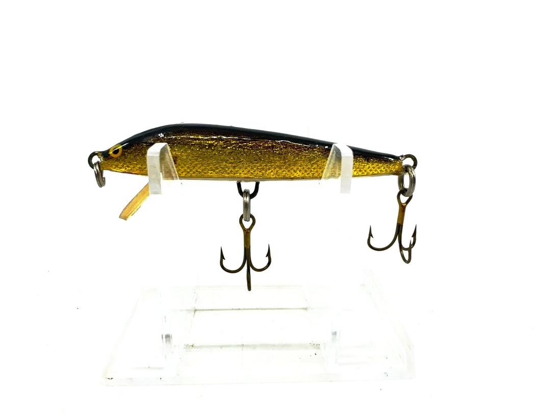 Imitation Japan Rapala Original Floating Minnow, Black/Gold Color