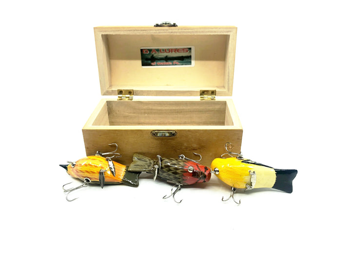 D.A Lures of Western Pennsylvania, Finch Bird Trio Contemporary Lure with Box