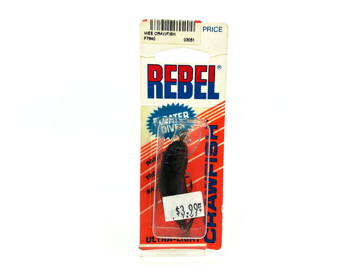 Rebel Wee-Crawfish, Texas Red Crawfish Color on Card