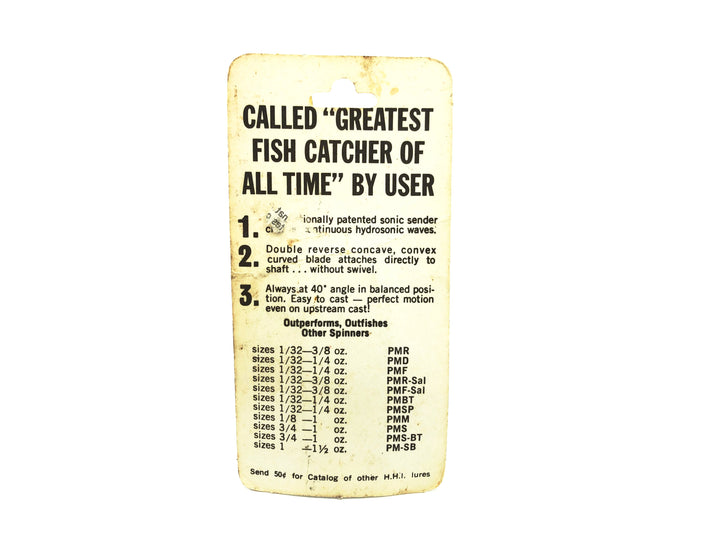Harrison's Panther Martin 4PMR-BZ 1/8oz, Black Blade/Red Yellow Spots Color on Card