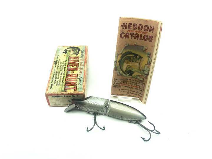 Heddon Jointed Floater River Runt 9430 P Shiner Scale Color with Box and Catalog