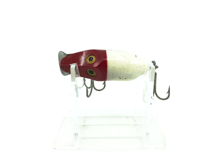 Heddon Midget River Runt Spook 9010, RH Red Head White Body