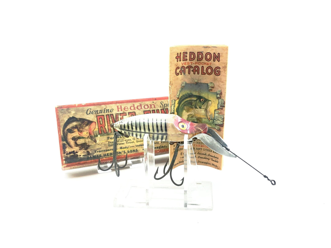 Heddon River Runt Spook Scoop Lip Go-Deeper D9119XRS Silver Minnow Color w/ Box & Catalog