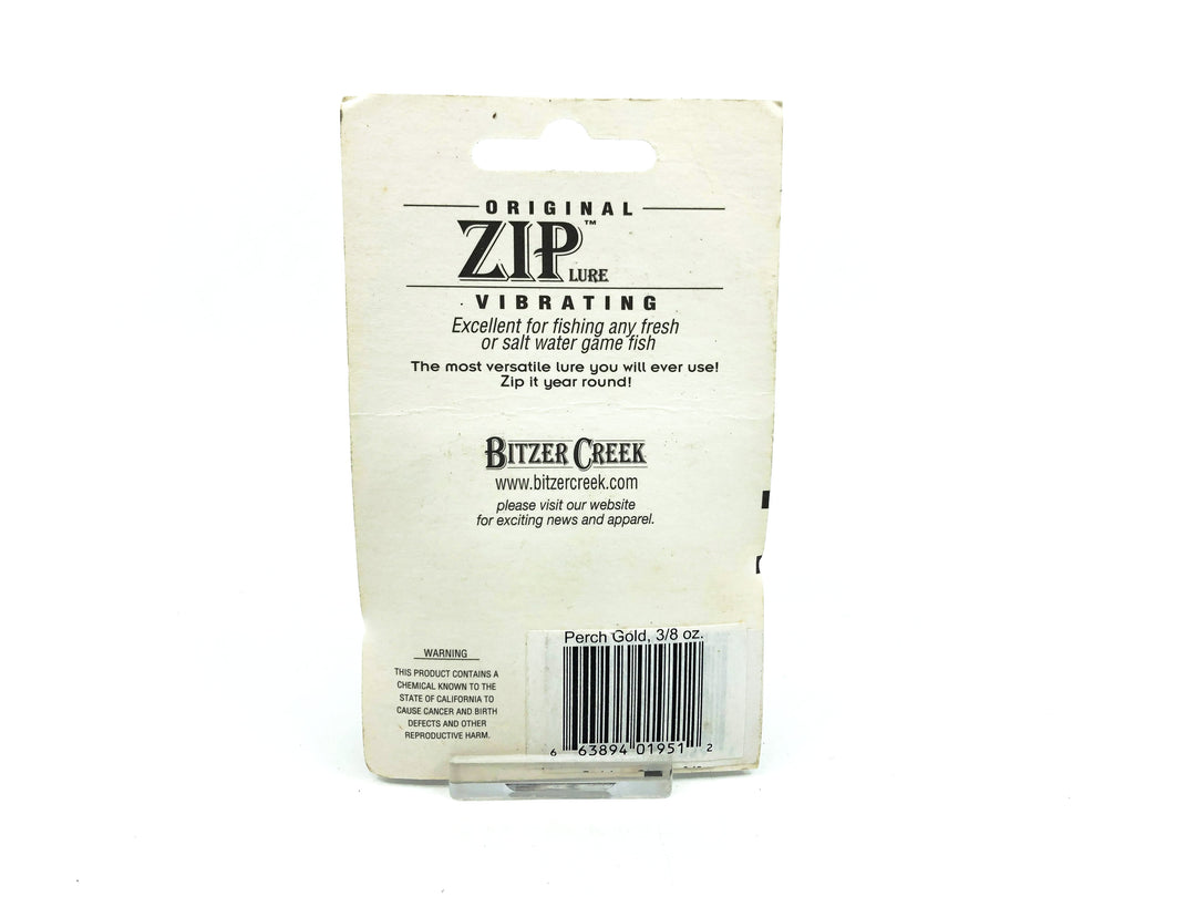 Bitzer Creek Original Zip Lure 3/8oz, Perch Gold on Card