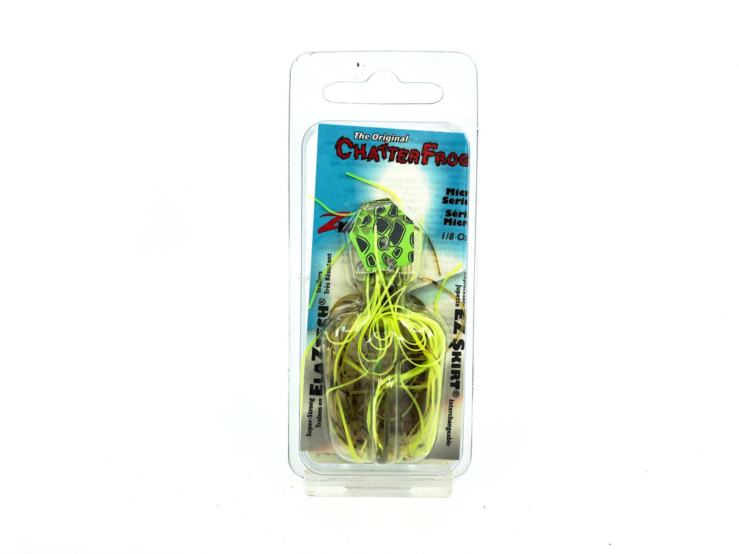 Zman ChatterFrog Micro Series, Pump/Black/Camo Color on Card.