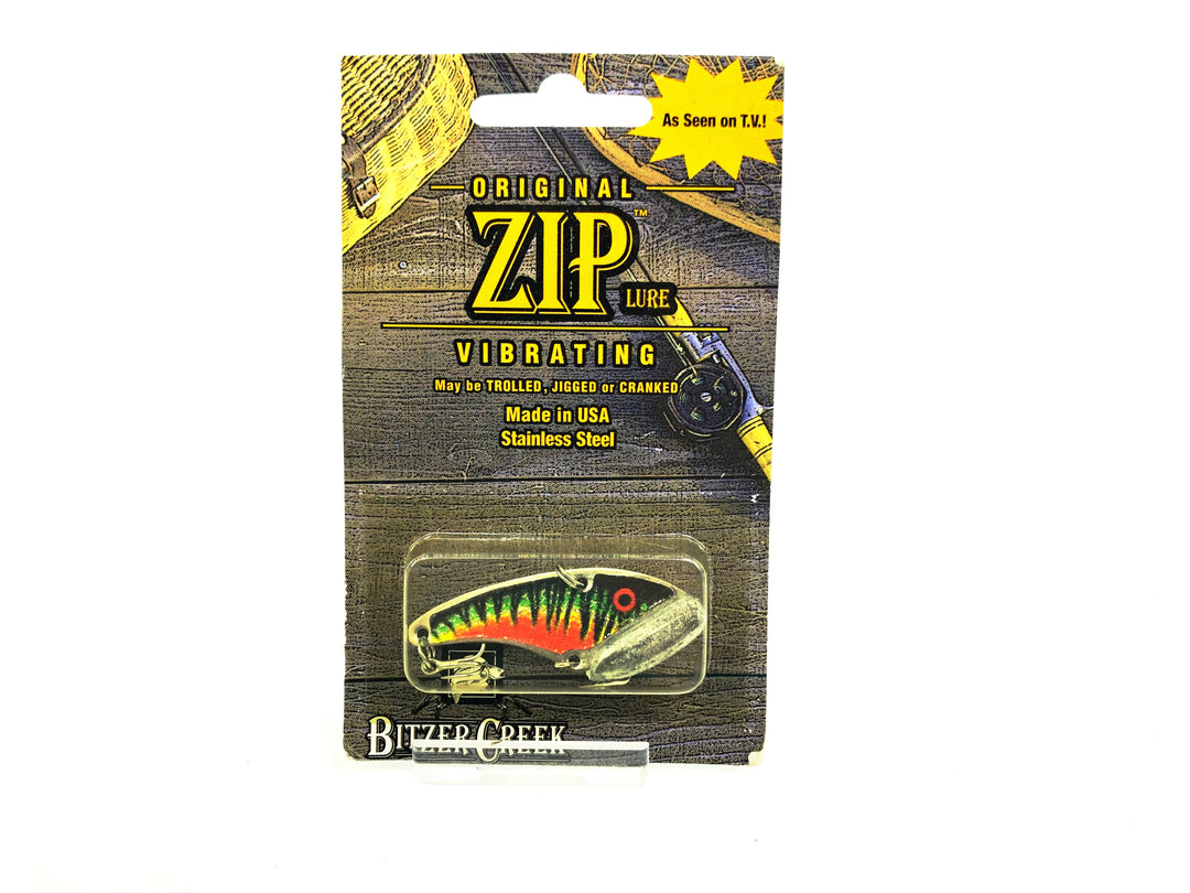 Bitzer Creek Original Zip Lure 1/4oz, Fire Tiger Color on Card