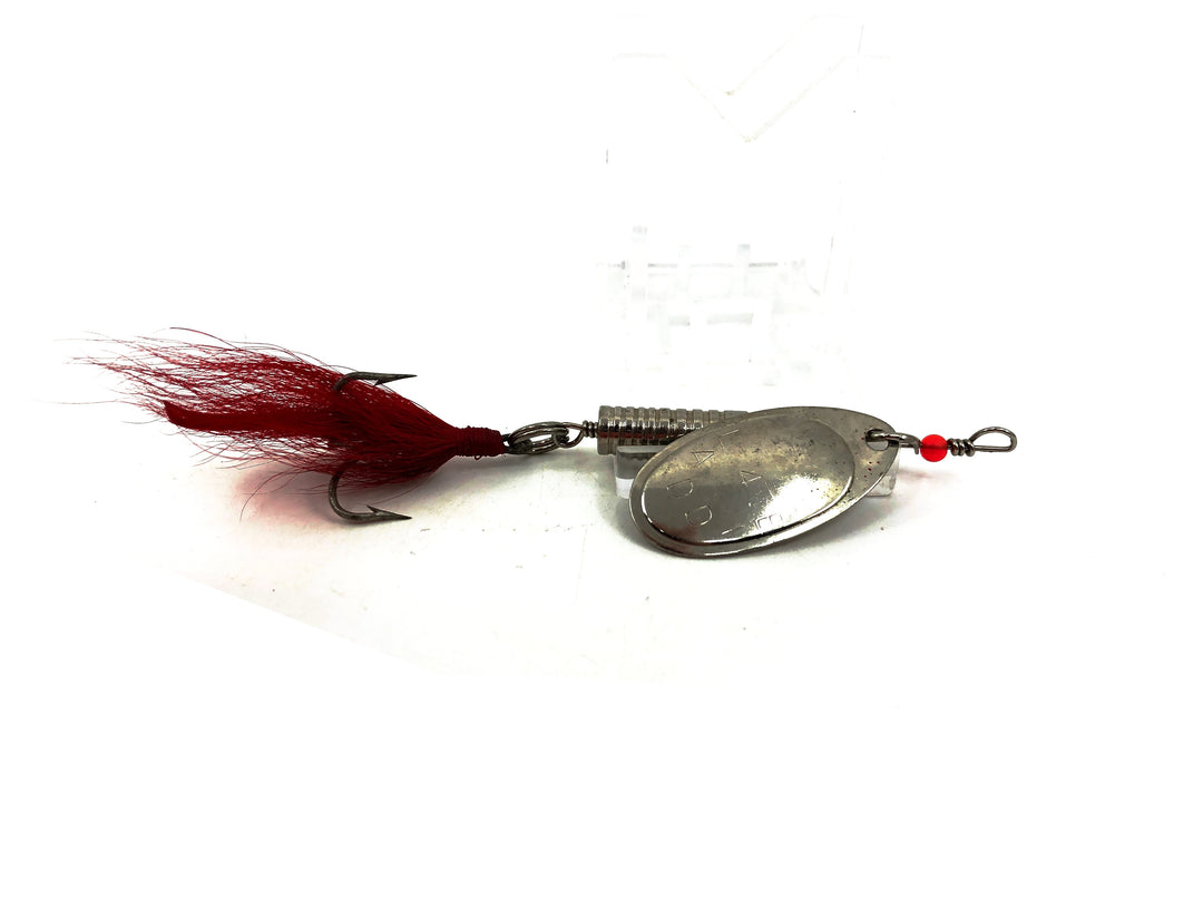Laddie #4 Spinner, Silver/Red Bucktail Color