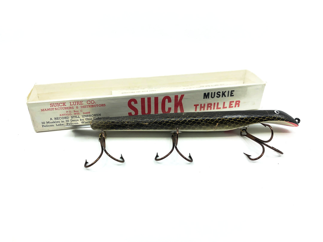 Vintage 9" Suick Muskie Thriller, Cisco Color with Box