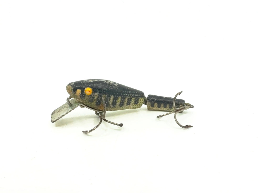 L & S Minnow Bass-Master Model 15, Black Back/Silver/Green Scales Color, Opaque Eyes