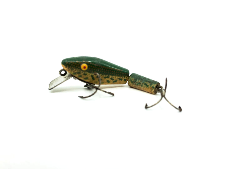 L & S Minnow Bass-Master Model 15, Green Back/Speckled Color, Opaque Eyes