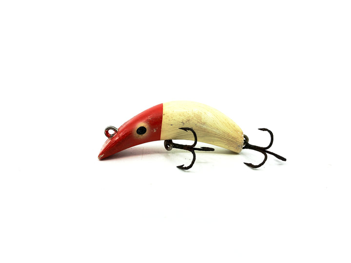 Lazy Dazy Wooden, Red Head/White Body Color Lure