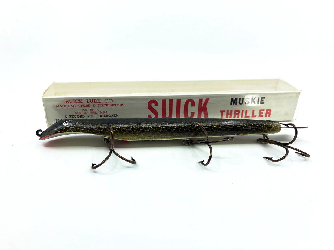 Vintage 9" Suick Muskie Thriller, Cisco Color with Box