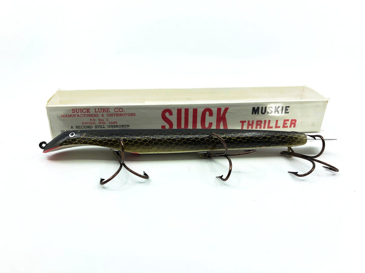 Vintage 9" Suick Muskie Thriller, Cisco Color with Box