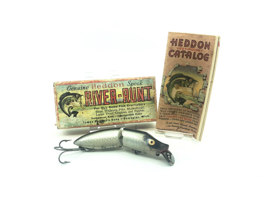 Heddon Jointed Floater River Runt 9430 P Shiner Scale Color with Box and Catalog