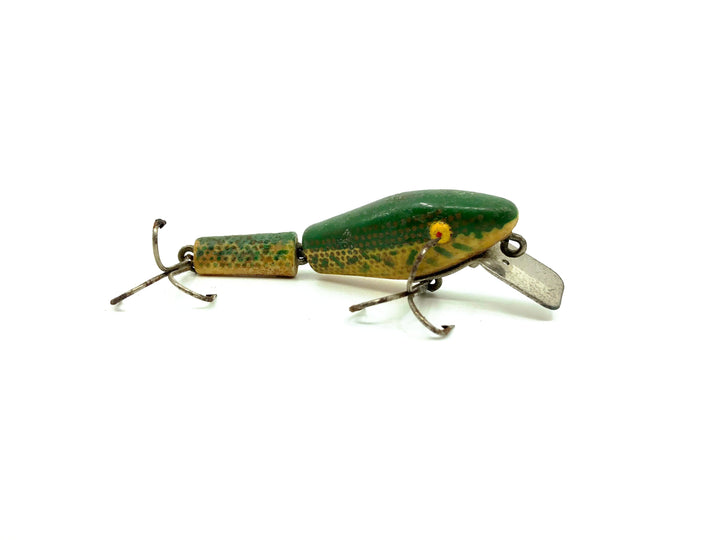 L & S Minnow Bass-Master Model 15, Green Back/Speckled Color, Opaque Eyes