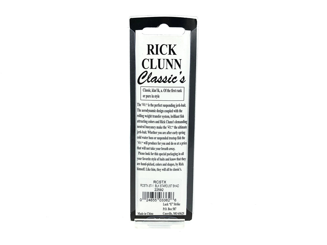 Rick Clunn Luck-E-Strike RC STX, Black Stardust Shad Color on Card