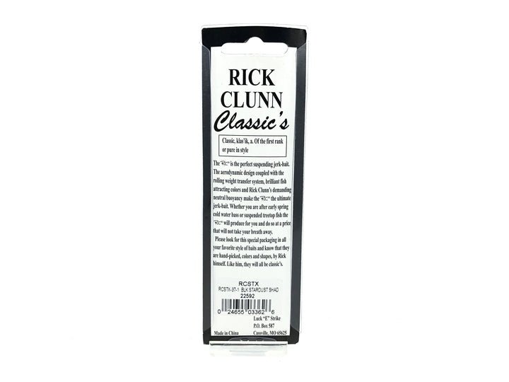 Rick Clunn Luck-E-Strike RC STX, Black Stardust Shad Color on Card