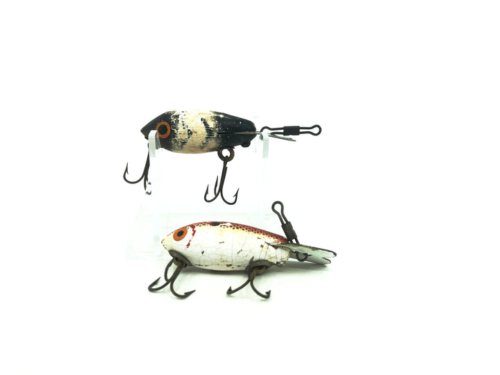 Wooden Bomber 200/300 Series Combo, #06 White Black Ribs/#18 Brown Shad Color