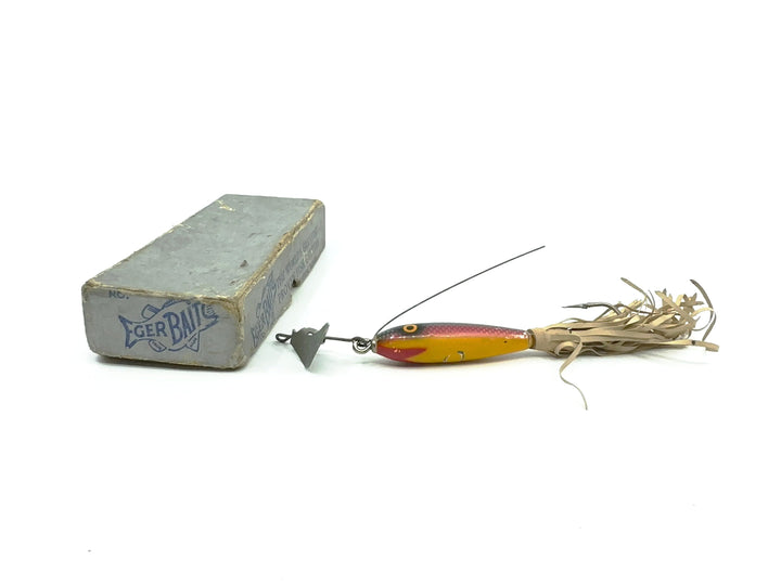 Vintage Eger Baits Baby Dillinger, Rainbow Color with Box