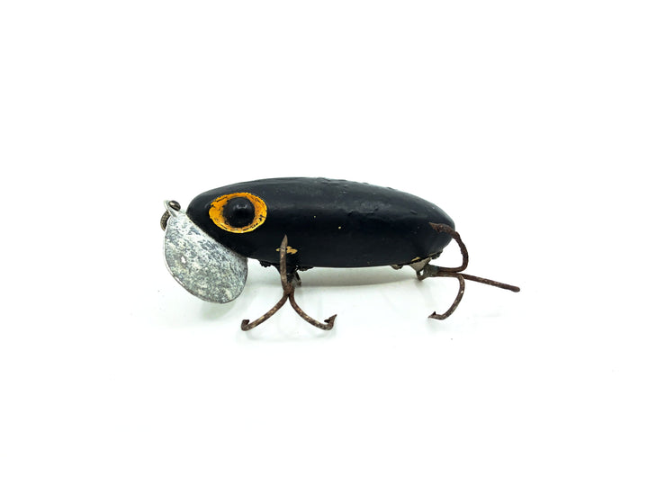 Arbogast Jitterbug Bug Eyed Model, Black Color