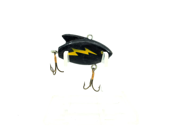 Imitation Heddon Sonic Lure, Black with Yellow Bolt Color