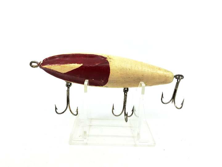 Wilson Fluted Wobbler, White/Repainted Red Color