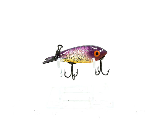 Wooden Bomber 200 Series, #71 Purple Back/Yellow Belly/Silver Sparkles Colo