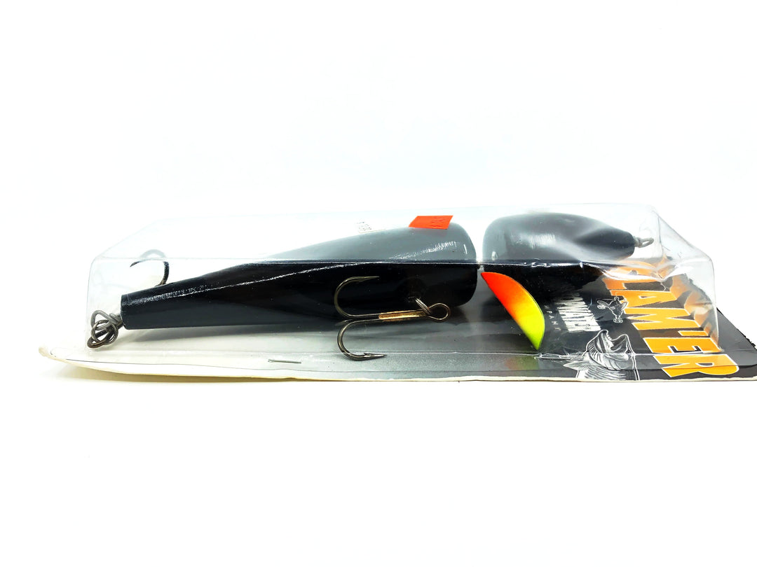 Slam'er Topwater Giant Thunderhead Musky Bait, Black Color New on Card Old Stock
