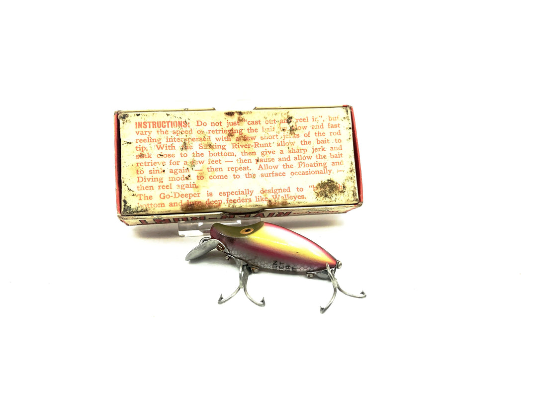 Heddon Midget River Runt Spook Sinker 9010-RB, Rainbow Color with Box