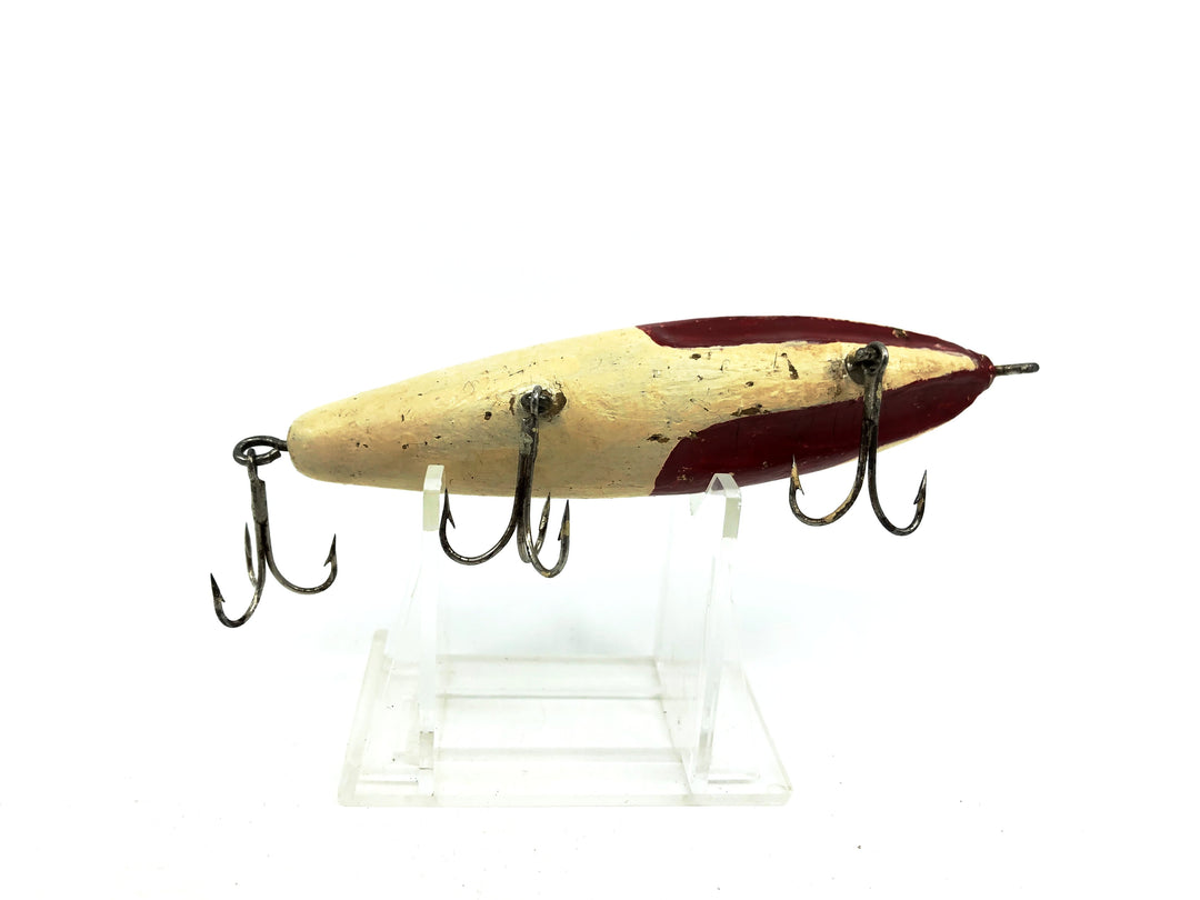 Wilson Fluted Wobbler, White/Repainted Red Color