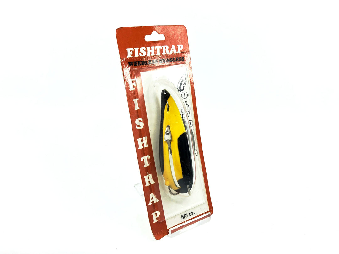 FishTrap Weedless Bait, Black/Yellow Color on Card