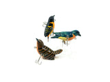 D.A Lures of Western Pennsylvania, Cedar Wood Birds Series, Bird Trio Contemporary Lures