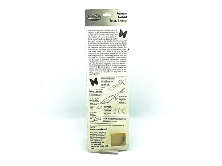 Renosky Mirror Image 9" Trick Shiner, Chartreuse/Brown Color on Card