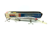 Rebel Vintage Minnow Model DR2308SW, Silver Red Eye Color with Box